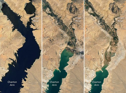 Fotografije NASA pokazuju ekstremno sušenje jezera Mid